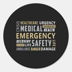 Sticker Rond Chauffeur d'ambulance Paramètre Travail pilote d'u