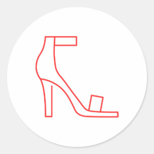 Sticker Rond Chaussure bracelet rouge