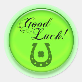 Sticker Rond Chaussure Cheval de Bonne Chance