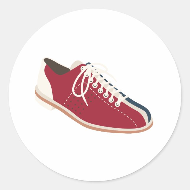 Sticker Rond Chaussure de Bowling (Devant)