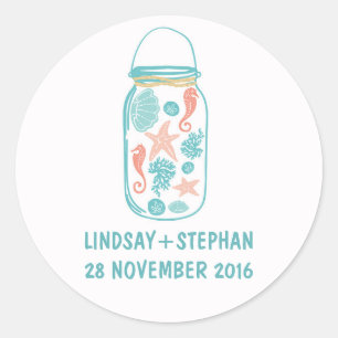 Sticker Rond Chaussures de mariage mignonettes de jarre en maço