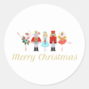 Sticker Rond Chaussures de Noël de ballet de noisettes