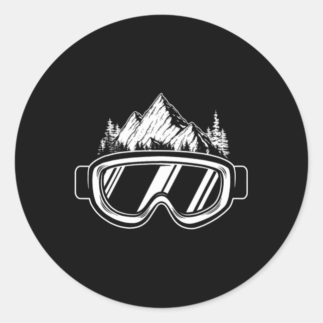 Sticker Rond Chaussures de snowboard - Wintersports Concours de (Devant)