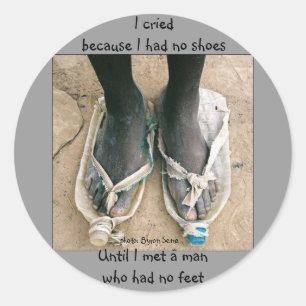 Sticker Rond Chaussures en Afrique