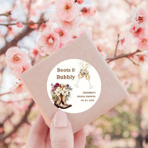 Sticker Rond Chaussures et pétillant Bohème Occidental Fête de 