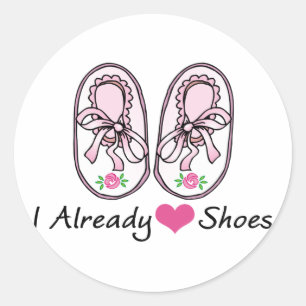 Sticker Rond Chaussures Heart Love Déjà