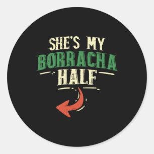 Sticker Rond Chaussures Mon Borracha Demi Cinco De Mayo Couple 