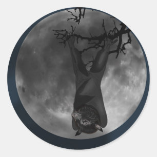Sticker Rond Chauve-souris