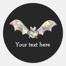 Chauve-souris noire et coeur Chauve-souris d'Hallo