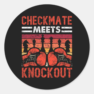 Sticker Rond Checkmate rencontre Knockout Battle Fun