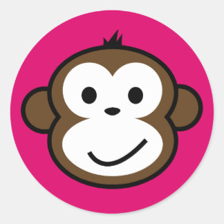 Sticker Rond Cheeky Monkey