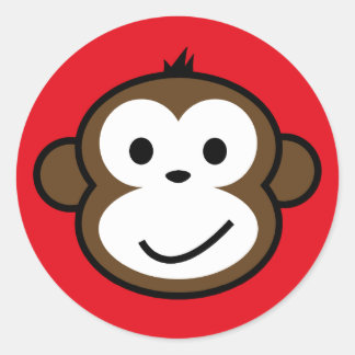 Sticker Rond Cheeky Monkey