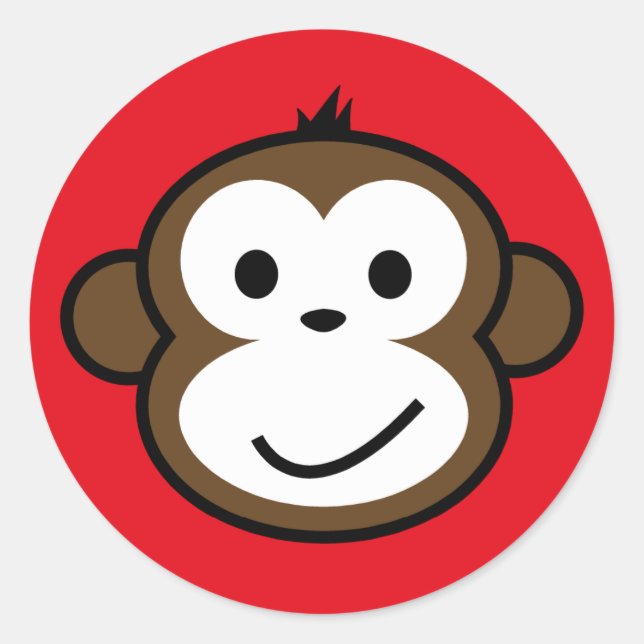 Sticker Rond Cheeky Monkey (Devant)