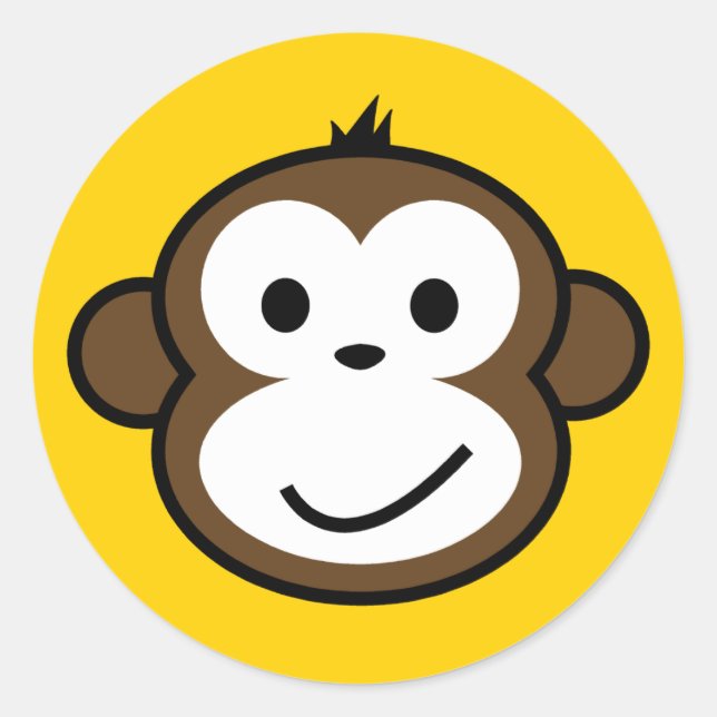 Sticker Rond Cheeky Monkey (Devant)