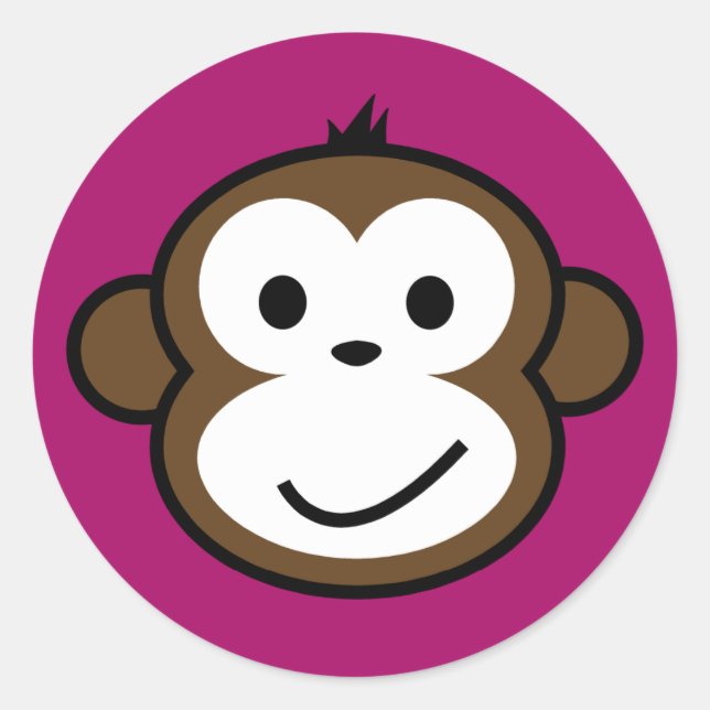 Sticker Rond Cheeky Monkey (Devant)