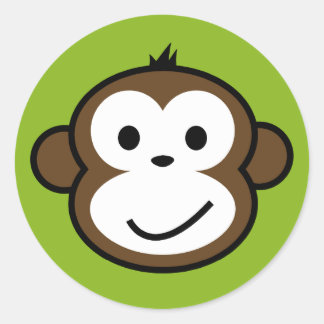 Sticker Rond Cheeky Monkey