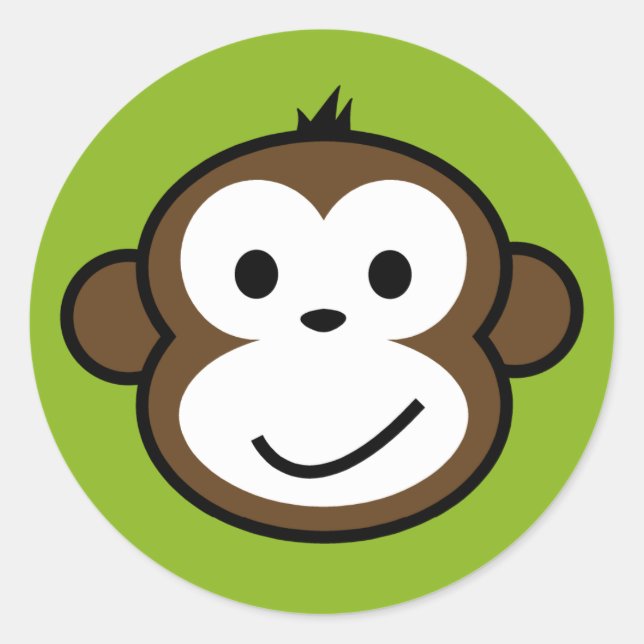 Sticker Rond Cheeky Monkey (Devant)