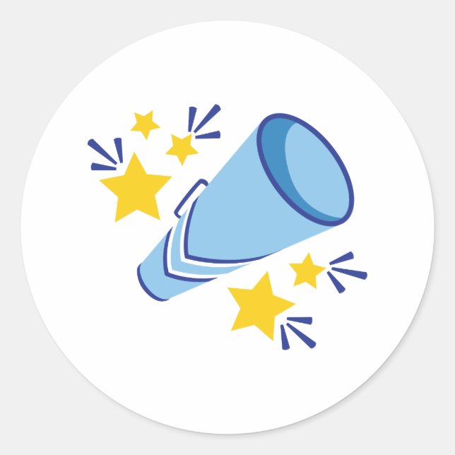 Sticker Rond Cheer Megaphone (Devant)
