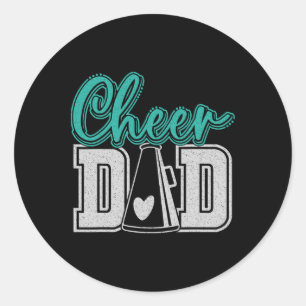 Sticker Rond Cheer Papa Mon Cheerleader Préféré M'appelle Papa 