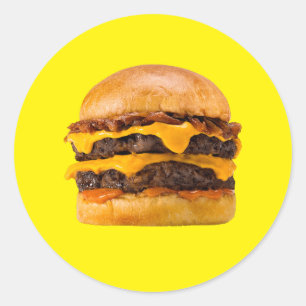 Sticker Rond Cheeseburger