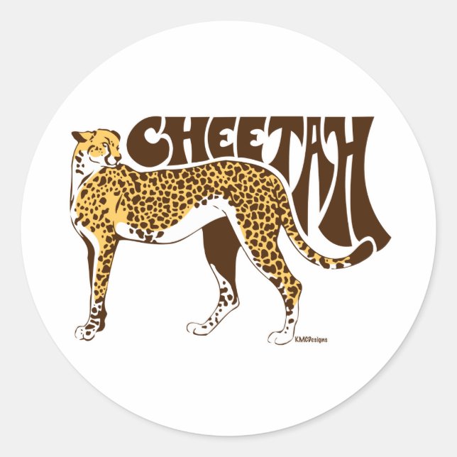 Sticker Rond Cheetah (Devant)
