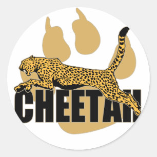 Sticker Rond Cheetah Power