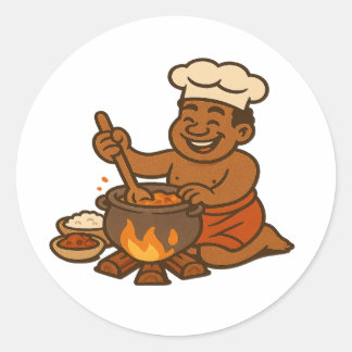 Sticker Rond Chef du village Dumi