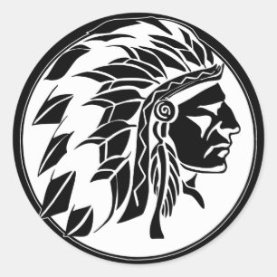 Sticker Rond Chef en chef indien