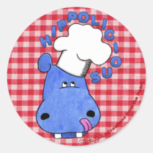 Sticker Rond Chef Hippo - Hippopysme politique