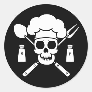 Sticker Rond Chef Pirate