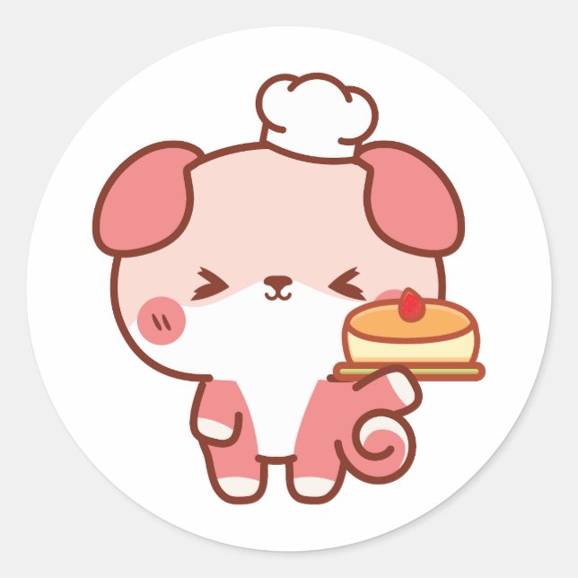 Sticker Rond chef puffi (Devant)