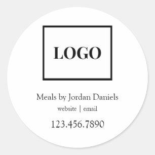 Sticker Rond Chef Repas Restauration Commerce Ajouter un logo
