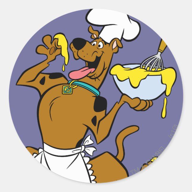 Sticker Rond Chef Scooby Doo Thanksgiving (Devant)