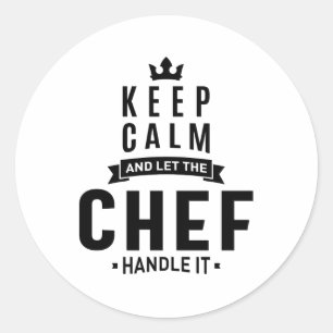 Sticker Rond Chef Travail Titre du travail Cadeau