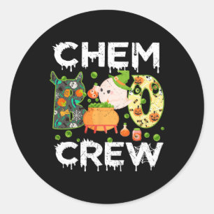 Sticker Rond Chem Boo Crew Halloween Chemist Match