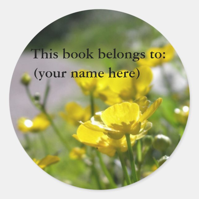 Sticker Rond Chemin des fleurs (Devant)