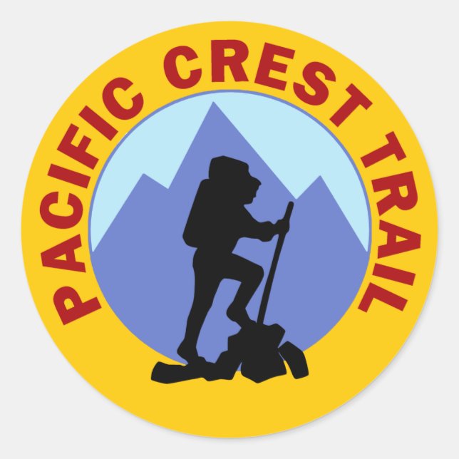 Sticker Rond Chemin Pacific Crest (Devant)