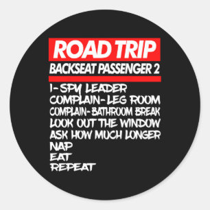 Sticker Rond Chemins De Route Famille Chemises Drôle Vacances É