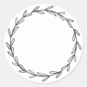 Sticker Rond Chemise blanche vierge tirée à la main