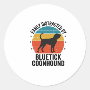 Sticker Rond Chemise Bluetick Coonhound pour amateur de chien v