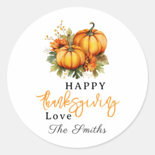 Sticker Rond Chemise bon thanksgiving   Jour des vacances d'aut