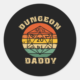 Sticker Rond Chemise Daddy Dungeon Pour Père