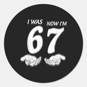 Sticker Rond Chemise d'anniversaire de 7 ans J'étais 6 maintena
