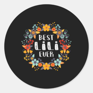 Sticker Rond Chemise de Fête des mères - Meilleur Lili jamais