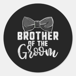Sticker Rond Chemise de frère du marié pour garçons Funny Bache