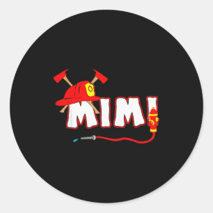 Sticker Rond Chemise de grand-mère pompier Bouche d'incendie du