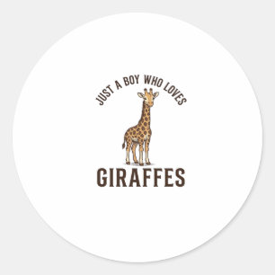 Sticker Rond Chemise de gravure vintage de garçon qui aime les