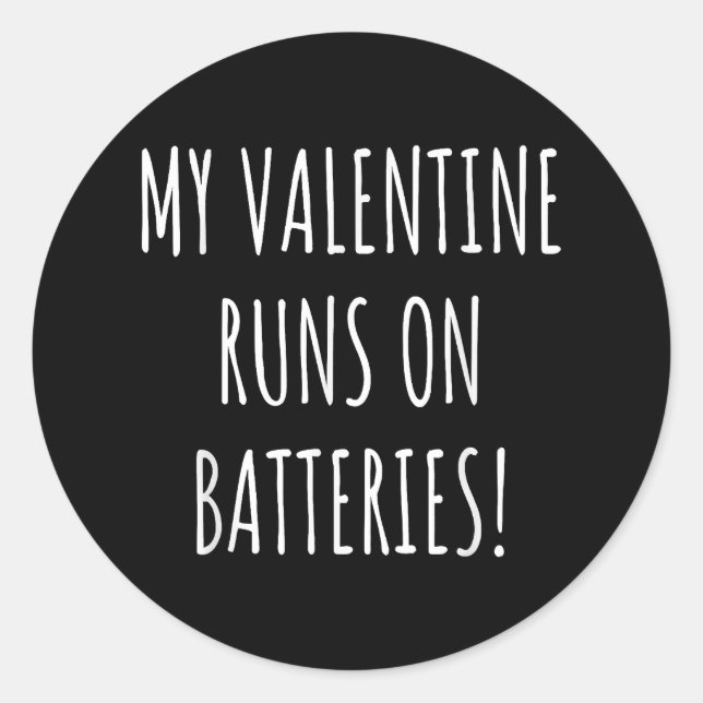 Sticker Rond Chemise de Jour Valentines - Valentines Coeur Fill (Devant)