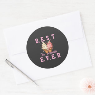 Sticker Rond Chemise de la journée des meilleurs amis : Meilleu