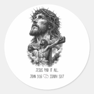 Sticker Rond Chemise de l'Évangile de Jésus